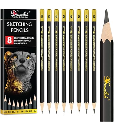 MILAN® Set of 7 graphite pencils (2H, H, HB, B, 2B, 4B, 6B) for